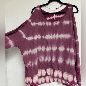 Free People Size M tye-dye open shoulder top